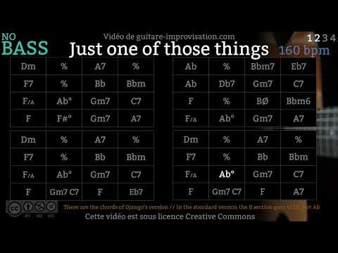 Just One Of Those Things _NO BASS (160 bpm) - Gypsy jazz Backing track / Jazz manouche