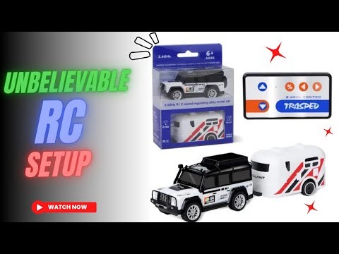 RC Defender with LED Trailer Unboxing & Review 🔥 | Realistic Remote Control Car