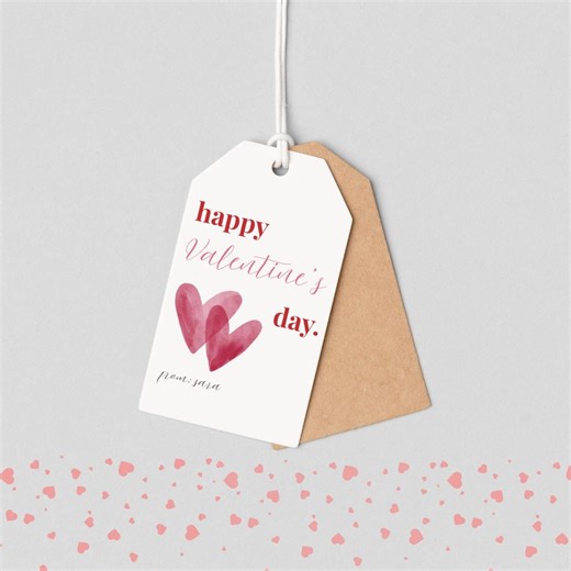Editable Valentine's Day Gift Tag, Printable Favor Tag (instant Download) - Etsy