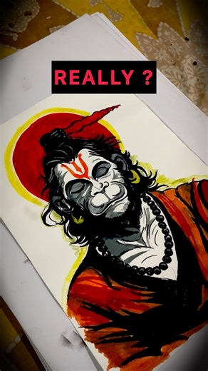 Jay hanuman drawing 🚩❣️ #ytshorts #jayshrreram #jaybajrangbali #art #drawing #painter