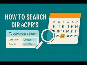 How to Search DIR eCPR's