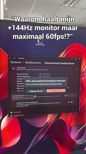 NIET JE BEELDSCHERMINSTELLINGEN VERGETEN! #monitor #pcgamer #pcbuild