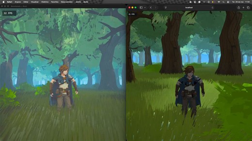 I tested Rust vs Javascript for games 🎮I had this question recently and decided to port my Three.js game to Rust DesktopI'm still not able to reproduce the same look on both games but I believe that codewise they are very similarWith both games running, the Rust version averages 37FPS while the Three.js version averages around 20FPSIf I'm running one game at a time the FPS goes up considerably (60 FPS on both with power on)So the Rust version for Desktop has 85% increase in performance on my Ma