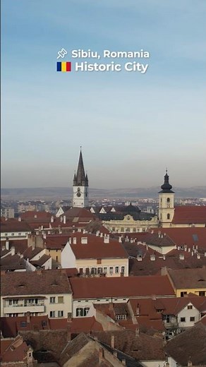 🇷🇴 Sibiu, Romania – Historic Aerial View
