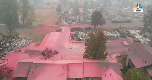 Drone video shows wildfire-scorched Oregon neighborhood