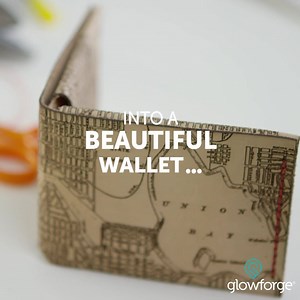 50 reactions · 12 shares | Create the perfect gift or a unique product to sell. This one-of-a-kind wallet was made from just leather and a map of the city. Discover the other incredible things people are making (and selling!) at the push of a button. | Glowforge | Facebook