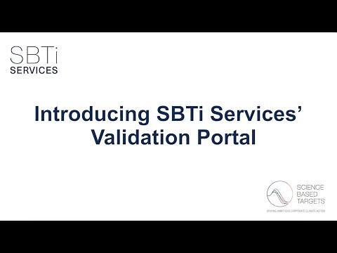 SBTi Services' Validation Portal