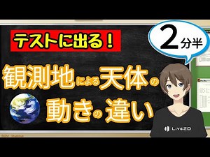 観測地による天体の動きの違い（地球と宇宙）【中3理科わかりやすい授業動画】