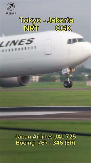 Tokyo - Jakarta | Japan AirLines JAL 725 | Boeing 767 - 346 ( ER)