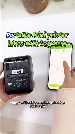 Mini portable printer work with loyverse to print receipt bills