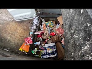 Garbage truck hopper POV: McNeilus ZR on recycling