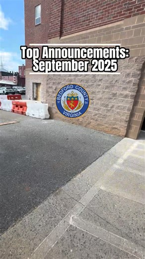 📢 Top Announcements for September 2025 📢 Find more information at www.bedfordcountyva.gov/news. -Community Development Construction: Now Underway! -First Fridays at Falling Creek: Sept. 4 -New Meeting Day for Supervisors: Sept. 9 -Blue Ridge Bee Festival: Sept. 13 -Early Voting Begins: Sept. 19 | Bedford County, Virginia