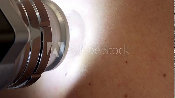 Close-Up of Dermatologist Performing Mole Mapping on Patient’s Back, Skin Examination and Dermatology Checkup, Medical Aesthetic and Health Screening Procedure, Clinical Skin Care 4K Video