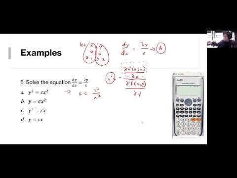 Calculator Techniques for Differential Equations (Solution to 1st Order D.E)