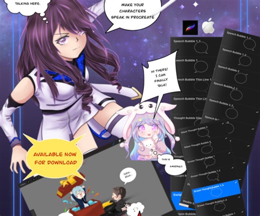 ArtStation - Premium Pack Speech Bubble Brush Stamp for Procreate | Brushes