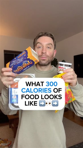 This is what 300 calories looks like across some commonly consumed foods. - Some foods, like fruit, vegetables, lean meat and fish are high in volume, but low in calories. If fat loss is the goal focusing on these will reduce the risk of consuming excess calories. This is because it’s more likely you’ll feel satiated because the volume of food is high. - Other foods, like nut butters, nuts, sweets, cakes, most fast food, fatty meats and generally ultra processed foods are relatively low in volum
