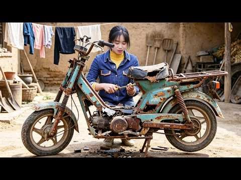 💡生锈趴窝电动车没人要，天才女孩7天爆改，外壳电机焕然一新，性能竟比原厂还强！A genius girl remodels a dilapidated, rusty electric car