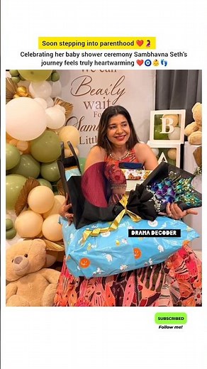 Celebrating her baby shower ceremony❤️ #sambhavnaseth #babyshower #ytshorts