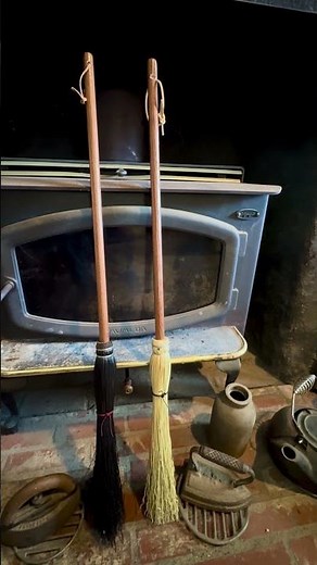 Amish Handmade Long Handle Fireplace Broom - Authentic Amish Farmhouse ‪@SavingShepherdShop‬