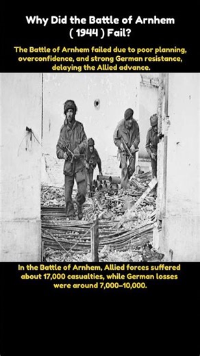 Battle of Arnhem 1944 ⚔️ Why Operation Market Garden Failed? #Shorts #WWII #History #trandingshorts