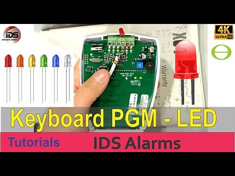 How to make an LED turn on when IDS alarm is armed - keypad PGM alarm follower setting