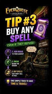 EverQuest Legends Tip #3: Secret Spell Vendor Trick