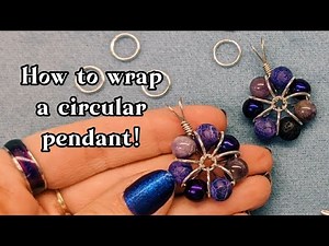 How to wire wrap a beaded pendant! Jewelry Making Tutorial