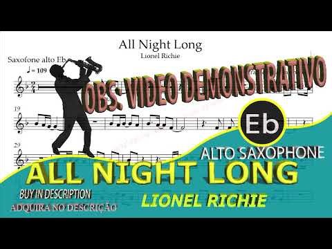 Lionel Richie All Night Long - Alto Sax Eb