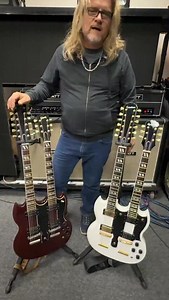 Doubleneck guitar Love.. the original returns this year for 2026 tour. Bringing my old original Gibson @gibsonguitar that I played on love song back in the day. She still sounds great and plays like a dream. @teslaband @talesin_darkbriar | Frank Hannon Music