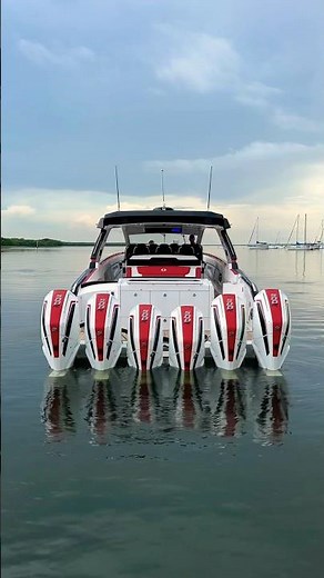 Firing Up!🔥 3,000hp🐴 Supercharged Cigarette 52 Thunder w/Six 500hp V8 engines #extreme #boat #speed