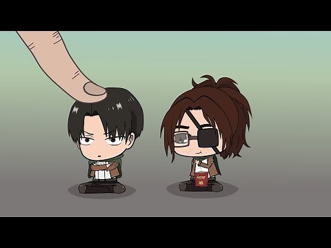 Chibi AOT VS Finger Part 3 - Armin, Zeke, Hange, Annie, Falco, Levi Attack On Titan Animation