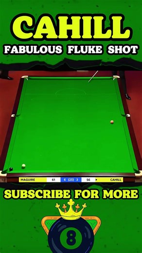 Cahill’s FABULOUS Fluke Shot! 😱🎱#snooker #shorts