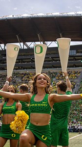 The Ducks ROCKED the competition last Saturday 🦆💚 Who’s ready for more this week against Oklahoma State?!🤩 | University of Oregon Cheerleading