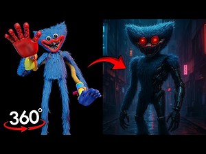 360° VR Poppy Playtime in Real Life | huggy wuggy Nightmare
