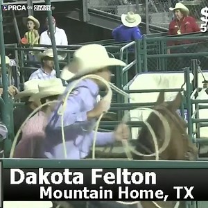 DAKOTA FELTON LEADS THE RENO RODEO TIE-DOWN ROPING