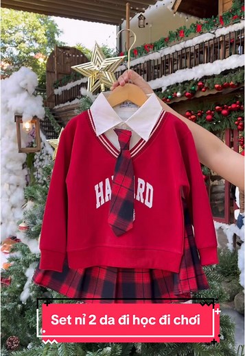 Set váy nỉ 2 da đi học đi chơi cho bé #quanaotreem #quanaotreemthoitrang #ttlktiktokshop #mebapreview9