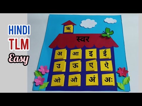 स्वर और उनकी मात्राएं TLM/Hindi Swar Barakhadi Project/Hindi Project/Hindi Working Model/Hindi TLM