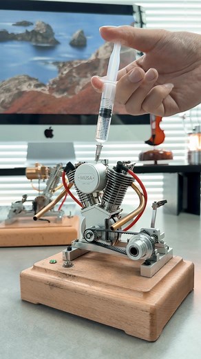 Harley V2 Engine Model Showcased with Unique Features