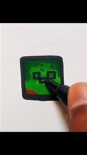 Drawing Drowned in 25 Sec (Minecraft)