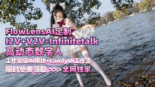 全网首发！工作室级高动态数字 Qwen3-TTS + Infinitetalk：FlowLens 让 AI 数字人制作效率翻倍！