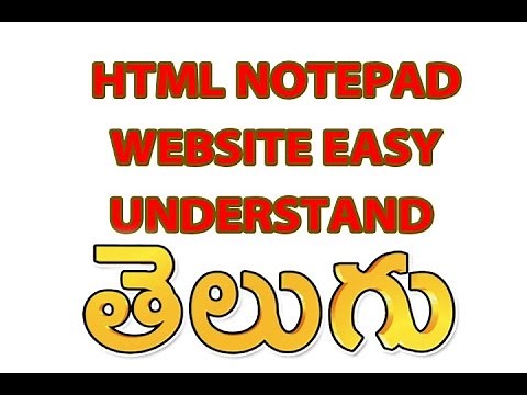 HTML WEBSITE IN NOTEPAD | TELUGU!!!