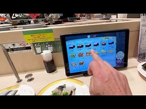 【フリー動画】がってん寿司のタッチパネルでの注文シーン