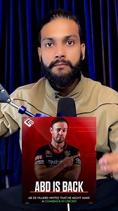 311K views · 10K reactions | Abd is back ipl  #royalchallengersbangalore #rcb #rcbfans #tranding #rohitsharma #trandingreels #indiancricketteam #cricketlovers #cricketnews #indian #indiancricket #viralvideo #tranding #tranding #viralvideo #relsviral #abdevilliers #ABD #viratkohli | Aftab Khan | Facebook