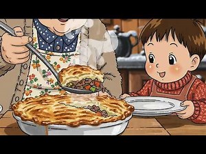 cozy new year breakfast with grandma - cooking asmr: french toast & winter fruit - ghibli style vlog