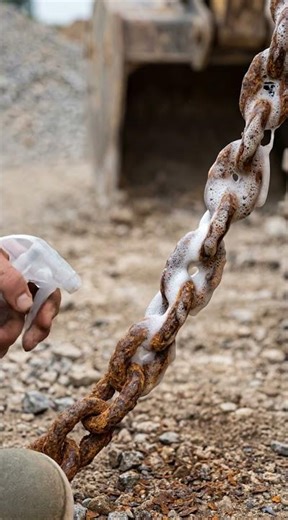Rust removal on a chain