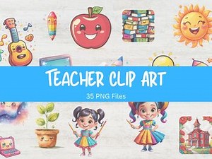 Teacher & Classroom Clipart | PNG Files | Classroom Resource | Digital Sticker