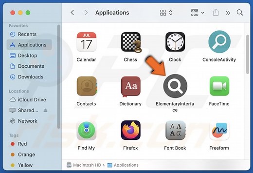 ElementaryInterface Adware (Mac)