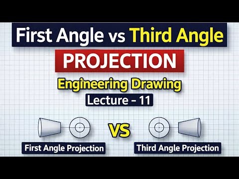 First Angle vs Third Angle Projection | Engineering Drawing | Lecture 11 | Diploma / BTEUP