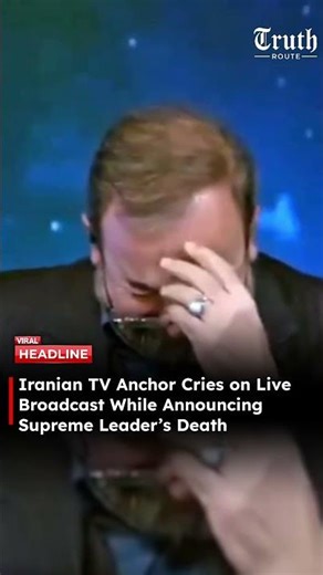 Iranian TV Anchor Cries on Live Broadcast While Announcing Supreme Leader's Death