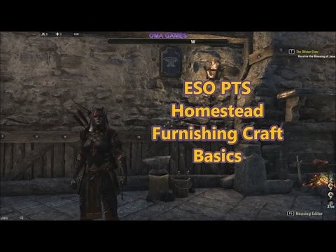 ESO PTS v2 7 0 Crafting Furniture Basics